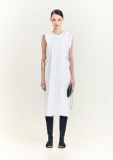 VESTIDO DE TRICOLINE COM BABADOS