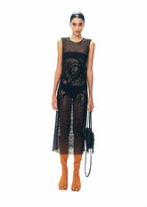 VESTIDO ÁRVORE LONGO DE TULE