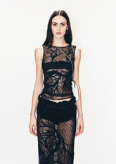 CAMISETA ÁRVORES SEM MANGA DE TULE