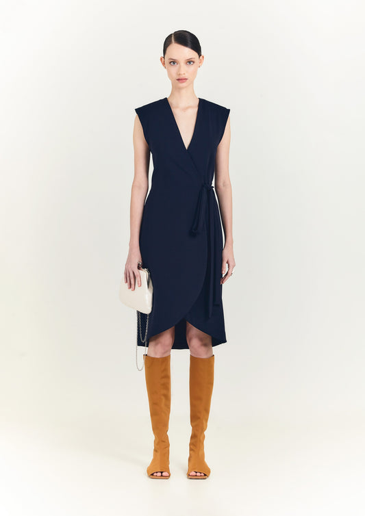 VESTIDO ENVELOPE CURTO DE MALHA