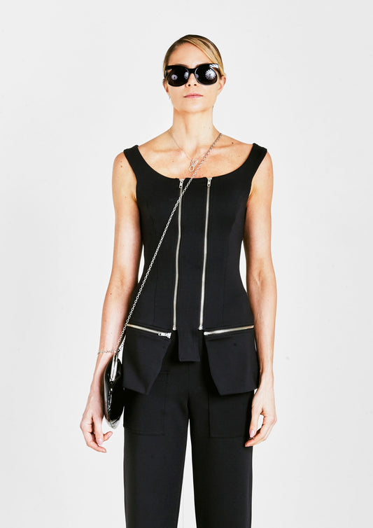 BLUSA COM ZÍPER DUPLO