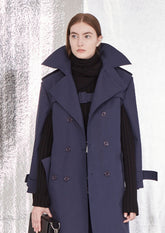 TRENCH CLASSICO COM MANGA VAZADO