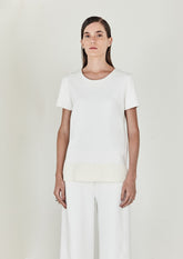 CAMISETA MANGA CURTA COM BARRADO