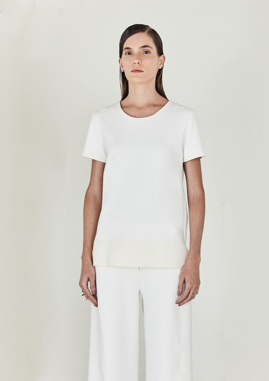 CAMISETA MANGA CURTA COM BARRADO