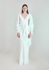 ECHARPE COM APLICAÇÕES TRIÂNGULO