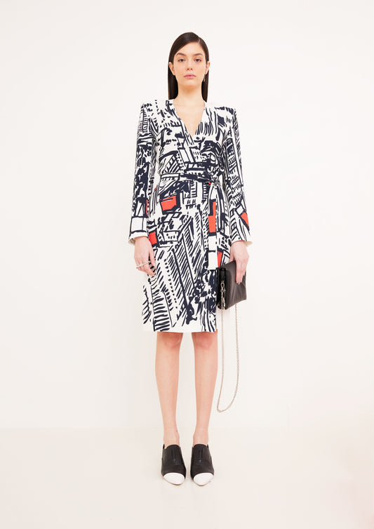 VESTIDO ENVELOPE ESTAMPA SP