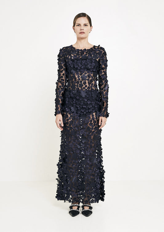 VESTIDO LONGO DE APLICAÇÃO BEM ME QUER