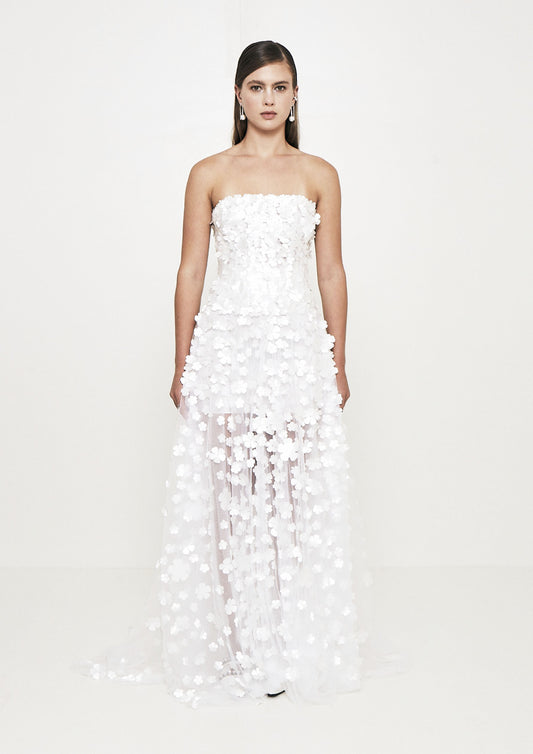 VESTIDO DE TULE APLICAÇÃO BEM ME QUER