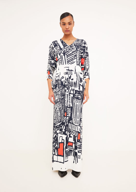 VESTIDO LONGO ESTAMPA SP