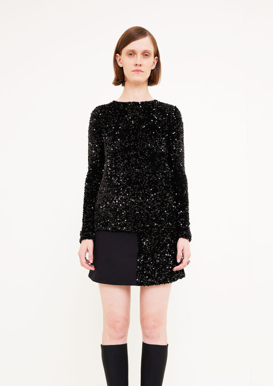 T-SHIRT GOLA REDONDA DE PAETÊ