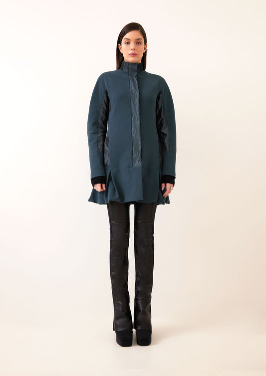 VESTIDO CASACO COM PREGAS