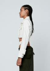CAMISA CROPPED DE VELUDO