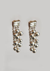 BRINCO CASCATA DE BOLAS COM SWAROVSKI BAQUETE