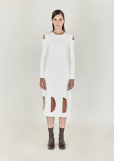 VESTIDO CURTO DE MALHA COM RECORTES