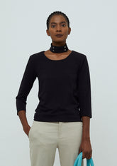 T-SHIRT 7/8 COM COLAR LILIAN PACCE