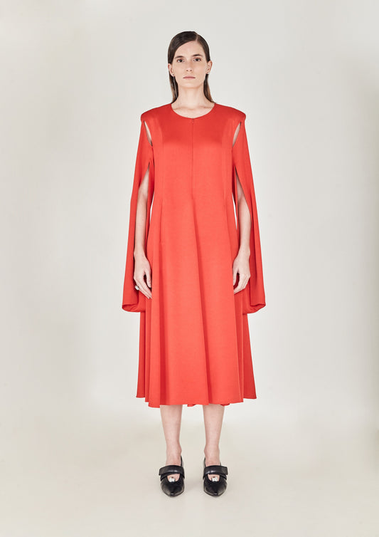 VESTIDO CURTO MANGA FENDIDA