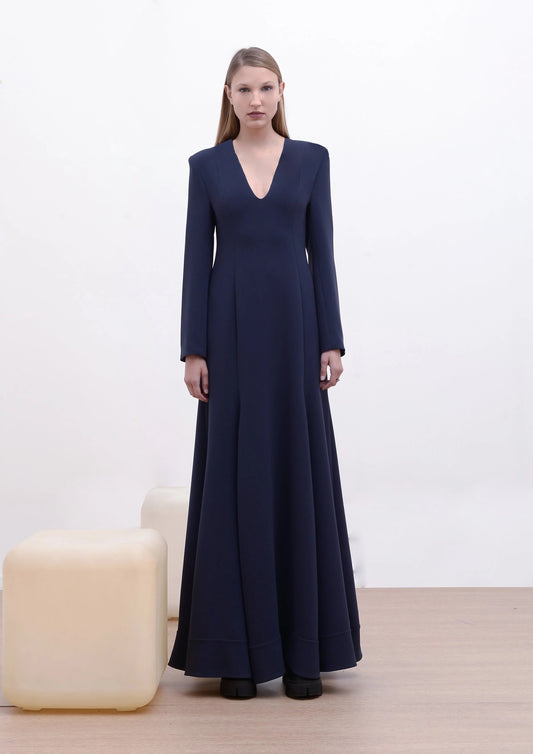 VESTIDO LONGO COM MANGA LONGA