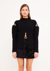 TRICOT COM VAZADO COM FENDA