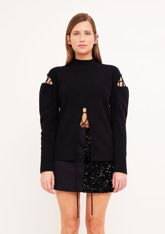 TRICOT COM VAZADO COM FENDA