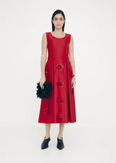 VESTIDO ANOS 50 REGATA COM FLORES