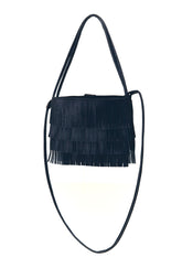 BOLSA DE COURO COM FRANJAS