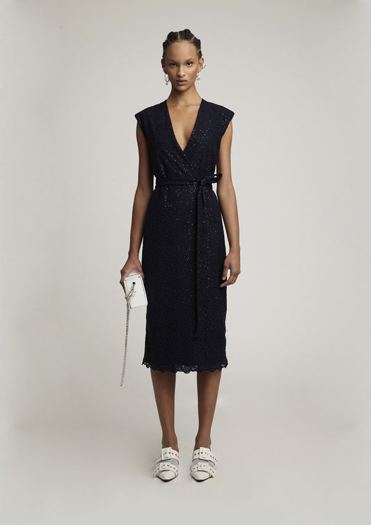 VESTIDO MIDI CACHE COUER RENDA