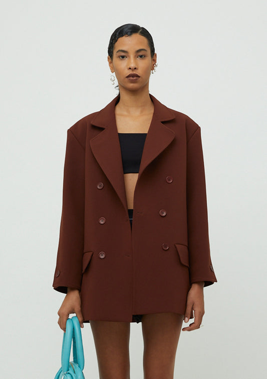 BLAZER OVERSIZED DE GABARDINE