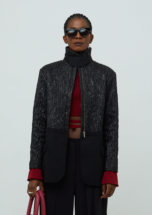 BLAZER DE LÃ E MATELASSÊ