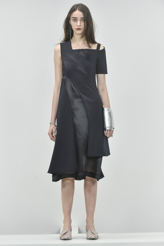 VESTIDO MIDI ORGANZA MALHA BORDADO