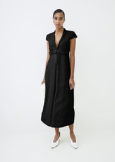 VESTIDO DE CREPE LAÇOS