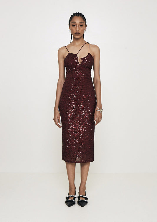 VESTIDO 3 ALÇAS DE PAETÊ