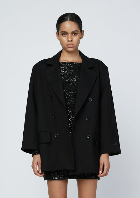 BLAZER OVERSIZED DE MALHA