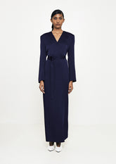 VESTIDO CACHECOUER LONGO DE CREPE