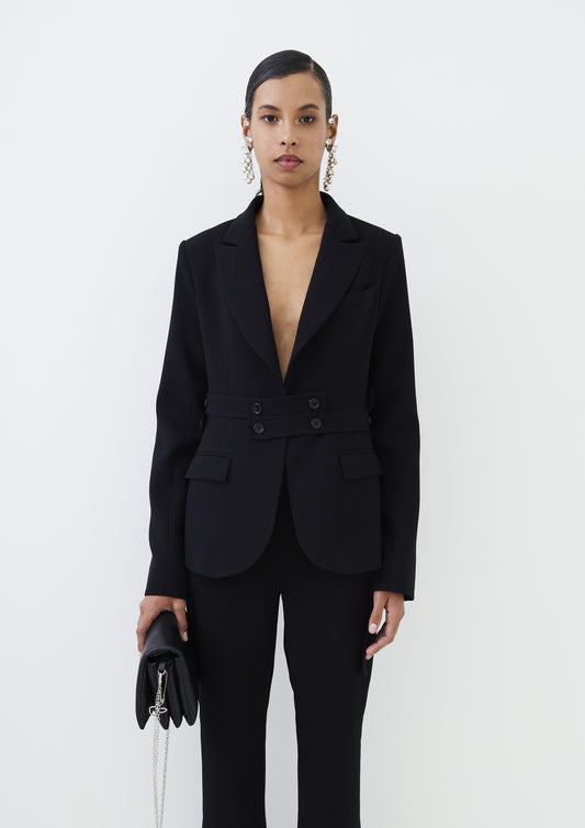 BLAZER VAZADO DE CREPE