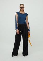 BLUSA MANGA VAZADA COM OMBREIRA