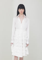 CAMISA CLÁSSICA DE CETIM DE SEDA