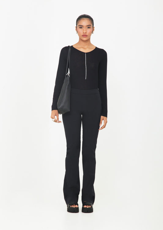 CALÇA FLARE CINTURA ALTA