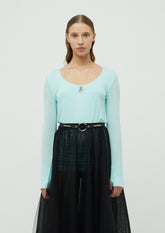 T-SHIRT COM DECOTE U DUPLA