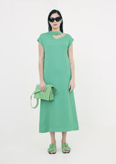 VESTIDO LONGO COM DECOTE ASSIMÉTRICO