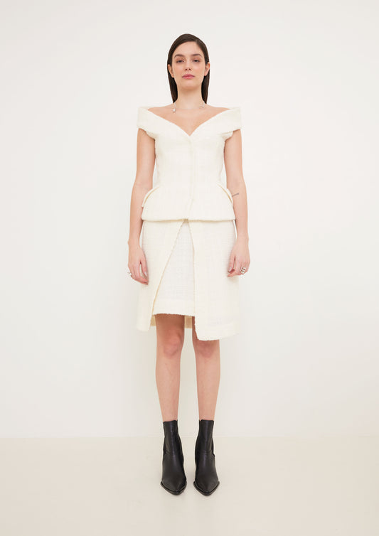 SAIA DE TWEED ASSIMÉTRICA