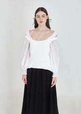 BLUSA CORSELET COM MANGA BUFANTE