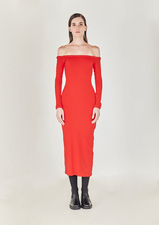 VESTIDO OMBRO A OMBRO DE MALHA