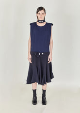 VESTIDO MISTO COM CINTO