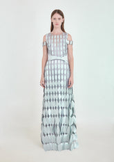 VESTIDO FESTA COM APLICAÇÕES JOIAS