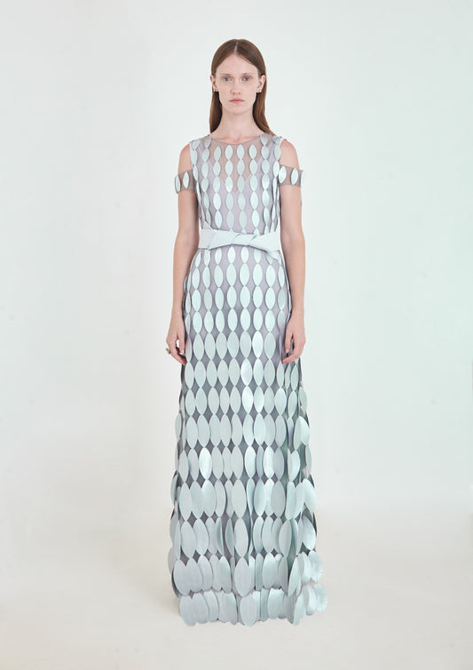 VESTIDO FESTA COM APLICAÇÕES JOIAS