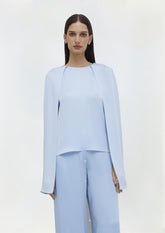 BLUSA COM CAPA DE CREPE