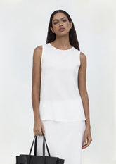 BLUSA REGATA DE CREPE DE VIÉS