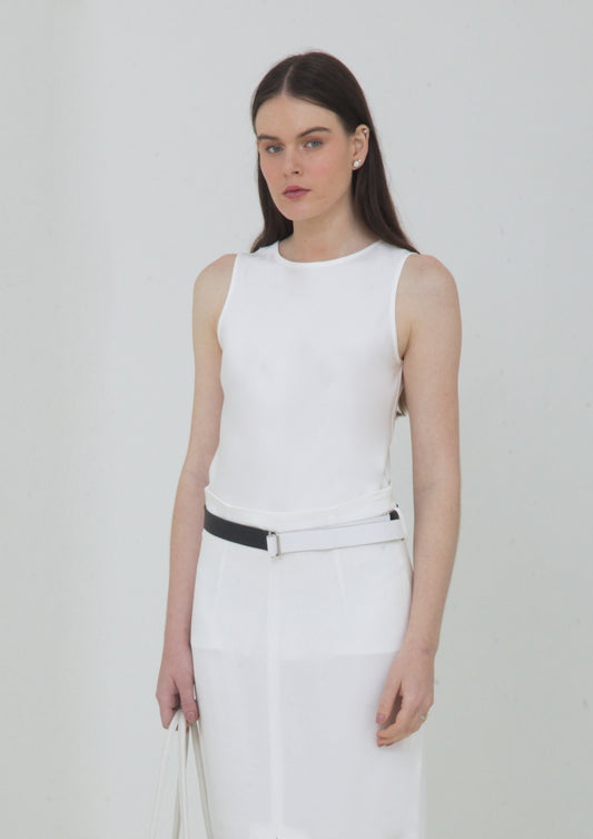 BLUSA REGATA DE CREPE DE VIÉS