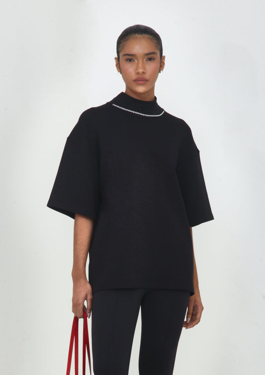 CAMISETA OVERSIZED COM CORRENTE