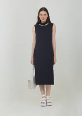 VESTIDO TUBO COM FENDA